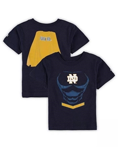 Футболка для малышей, мальчиков и девочек, темно-синяя, Notre Dame Fighting Irish Super Hero Champion