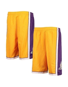 Золотистые шорты Big Boys Los Angeles Lakers 2009 Hardwood Classics в честь 75-летия Swingman, золотой Mitchell and ness