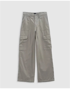 Брюки-карго для девочек в боевом стиле с карманами, цвет Kaki Ikks