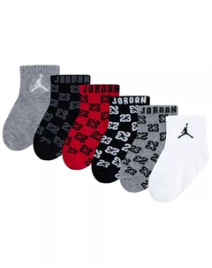 Носки детские с монограммой, 6 шт. в упаковке, черный Jordan