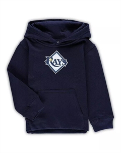 Флисовый пуловер с капюшоном темно-синего цвета Tampa Bay Rays Team Primary Logo для мальчиков и девочек, синий Outerstuff