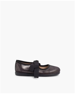 Туфли Мэри Джейн с блестками и бантом для девочек, черный Pisamonas