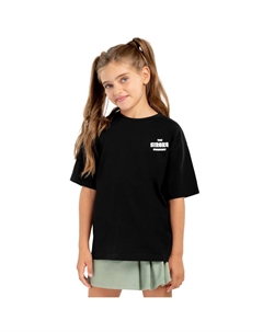 Футболка хлопковая с короткими рукавами для девочек Skeleton-G, черный Siroko