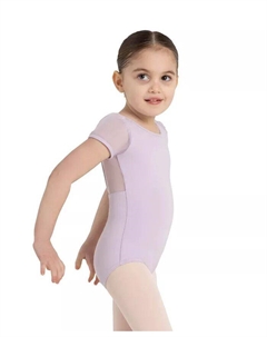 Купальник с рукавами-фонариками и вырезом-замочной скважиной на спине для девочек, фиолетовый Capezio