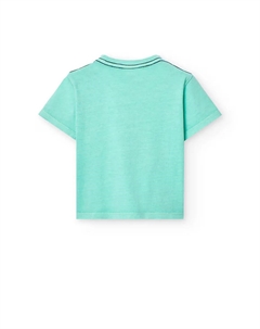 Футболка с короткими рукавами и круглым вырезом для мальчика, светло-зеленый Boboli