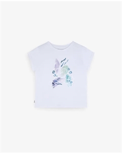 Футболка для девочки из хлопка с короткими рукавами, белый Scalpers