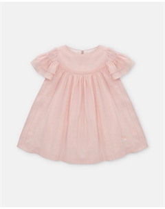 Платье для девочки с розовым вышитым микропринтом, цвет Nude Martin aranda