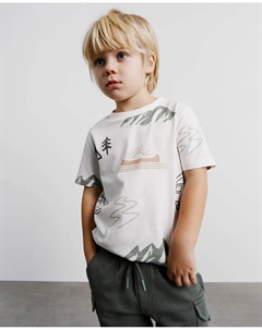 Футболка Camper с принтом по всей поверхности, цвет Crudo Сфера