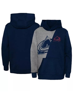 Непревзойденный пуловер с капюшоном Colorado Avalanche для мальчиков и девочек дошкольного возраста, серый, темно-синий, серый Outerstuff