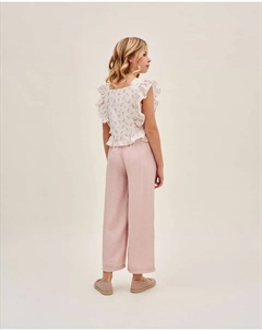 Розовые фактурные брюки для девочки, розовый Dadati