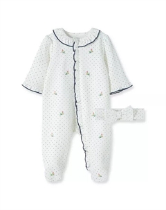 Комбинезон с бутонами роз для маленьких девочек и повязка на голову, комплект из 2 предметов Little me