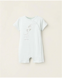 Короткая пижама для мальчика с принтом спереди, светло-голубой Zippy