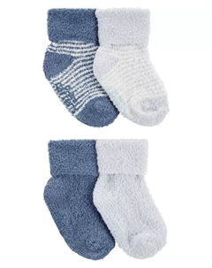 Ботильоны из синели со складками для маленьких мальчиков, набор из 4 шт, мультиколор Carter`s