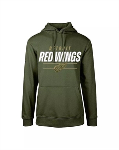 Оливковый флисовый пуловер с капюшоном Big Boys Detroit Red Wings Podium, зеленый Levelwear
