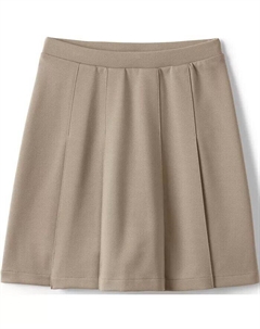 Юбка-плиссе для девочек понте на уровне колена, коричневый/бежевый Lands' end