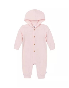 Комбинезон с капюшоном и длинными рукавами для маленьких девочек, розовый Gerber