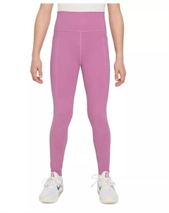 Леггинсы с высокой талией и карманами Big Girls One Dri-FIT, черный Nike