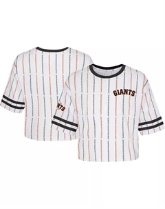 Футболка Big Girls White San Francisco Giants Ball в полоску Outerstuff