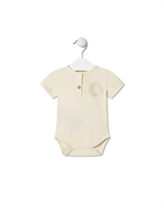 Детский боди из гладкокрашеного хлопка, цвет Crudo Tous