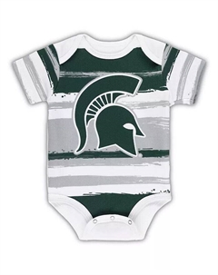 Новорожденные и младенцы мальчики и девочки Белый Мичиган Стейт Спартанцы любимое боди команды Outerstuff