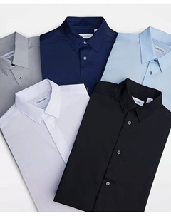 Рубашка из плотного эластичного поплина для больших мальчиков, черный Calvin klein