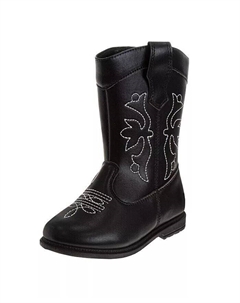 Ковбойские сапоги для маленьких девочек, черный Laura ashley