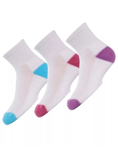 Девочки 3 пары унисекс четверть-крю спортивные носки, синий Memoi