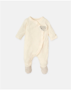 Длинный детский комбинезон с экрю коалой, цвет Crudo Tutto piccolo