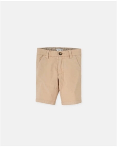 Простые шорты-бермуды для мальчика со шлевками на талии, бежевый Tutto piccolo