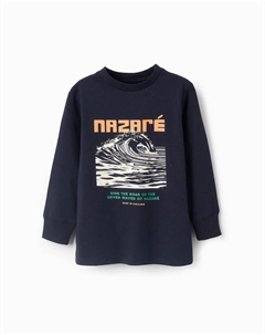 Футболка для мальчика из 100% хлопка с длинными рукавами, темно-синий Zippy