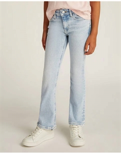 Джинсы Flare средней посадки для девочек, синий Calvin klein