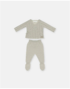 Комплект для малыша с расстегивающейся спереди жилеткой и трикотажными леггинсами зеленого цвета, зеленый Martin aranda