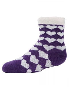 Уютные нескользящие носки Girls Hearts Galore, фиолетовый Memoi