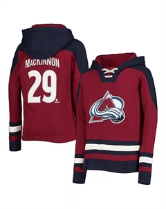 Толстовка с капюшоном и именной номером бордового цвета с V-образным вырезом от Натана Маккиннона для больших мальчиков и девочек в стиле Колорадо Эвеланш Outerstuff