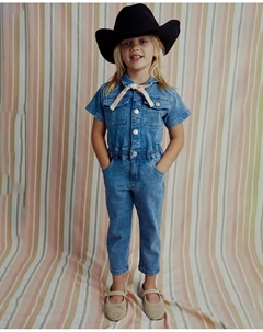 Длинный джинсовый комбинезон, синий Сфера