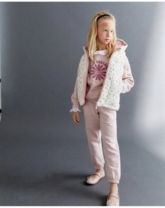 Жилет для девочки однотонный, двусторонний, белый Kids el corte inglés