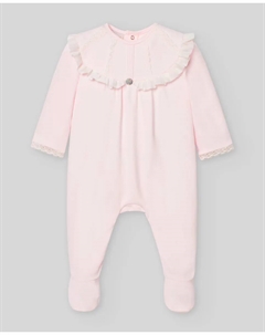 Детский комбинезон для девочки с оборками из интерлока PAZ Rodríguez, розовый Paz rodriguez