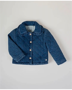 Стеганая куртка для девочки, синий Nanos