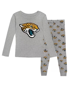 Футболка с длинным рукавом и штаны Jacksonville Jaguars для больших мальчиков и девочек, комплект для сна Outerstuff