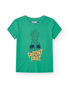 Футболка для мальчика зелёная с рисунком спереди, зеленый Tuc tuc