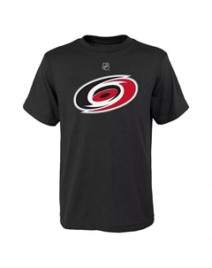 Футболка с логотипом основной команды Carolina Hurricanes Black для больших мальчиков и девочек Outerstuff
