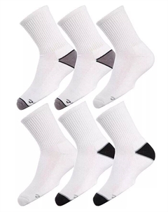 Девочки 3 пары унисекс Crew спортивные носки, белый Memoi