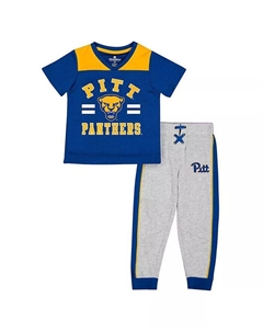 Комплект из майки и брюк Ka-Boot-It для мальчиков и девочек Royal, Heather Grey Pitt Panthers Colosseum