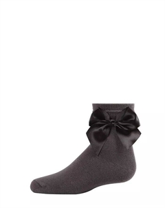 Носки с бантом сбоку для маленьких девочек, серый Memoi