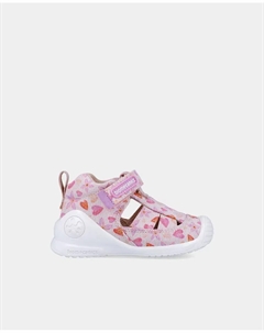 Закрытые детские сандалии для девочек с круглым и укрепленным носком, розовый Biomecanics