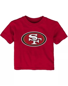 Футболка с логотипом San Francisco 49ers Primary для мальчиков и девочек, алого цвета Outerstuff