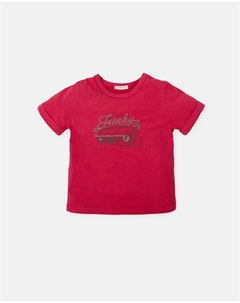 Футболка для мальчика темно-клубничного цвета с короткими рукавами, фуксия Tutto piccolo