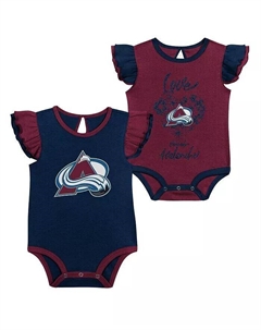 Комплект из двух тренировочных боди Colorado Avalanche для девочек бордового и темно-синего цветов Outerstuff