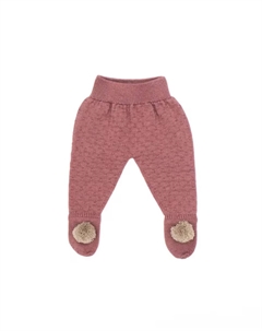 Леггинсы детские однотонные с помпоном на ногах, лиловый Fina ejerique