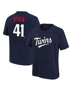 Футболка с именем и номером Big Boys and Girls Joe Ryan Navy Minnesota Twins Nike
